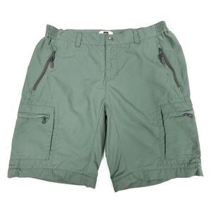 REI Nylon Windbreaker UPF 50 Utility Cargo Shorts Womens 8 Petite Olive Green